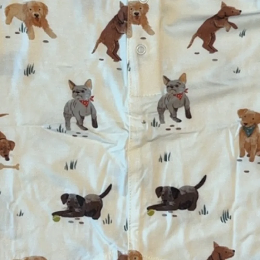 Angel Dear Bamboo Watercolor Puppies Shortie Romper